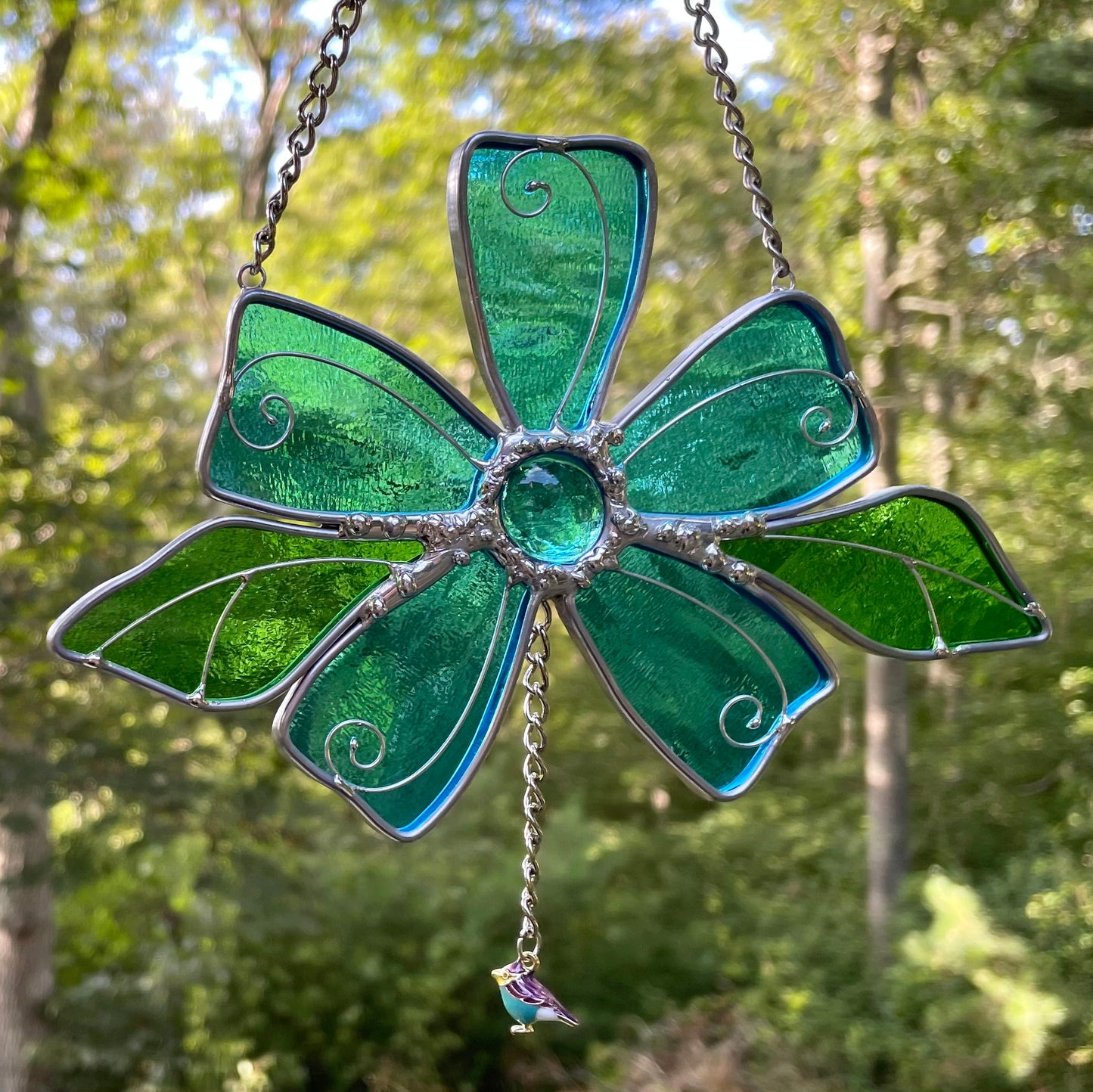 Flower Blossom w/ Bird Charm