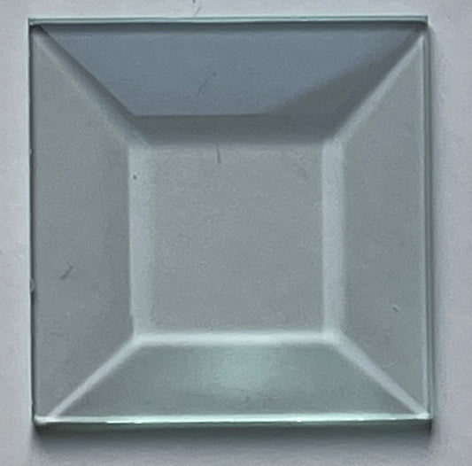 2" x 2" Square Clear Glass Bevel