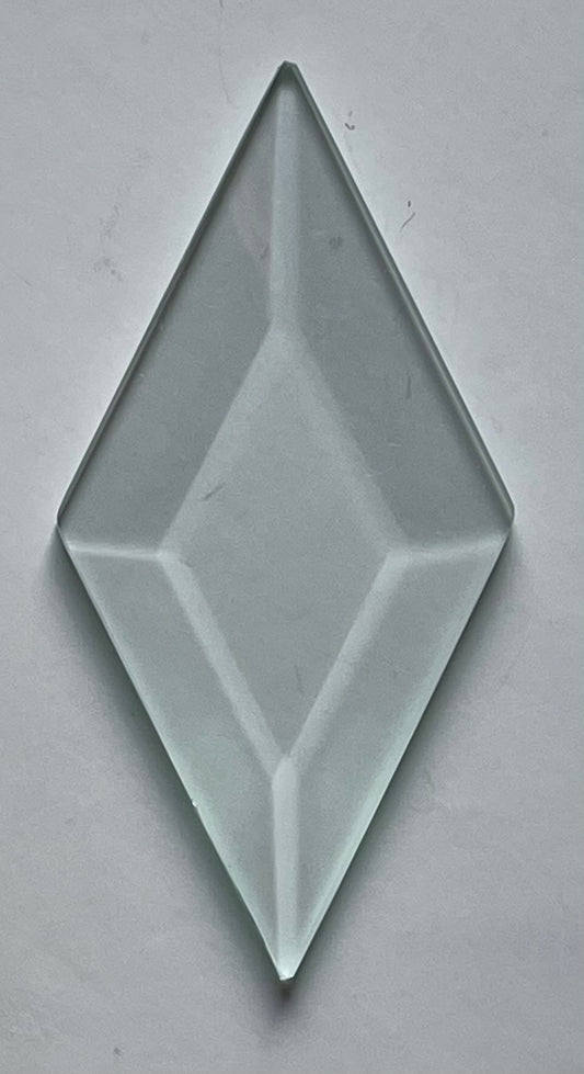 2" x 4" Diamond Clear Glass Bevel
