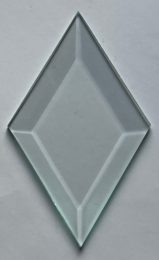 3" x 5" Diamond Clear Glass Bevel