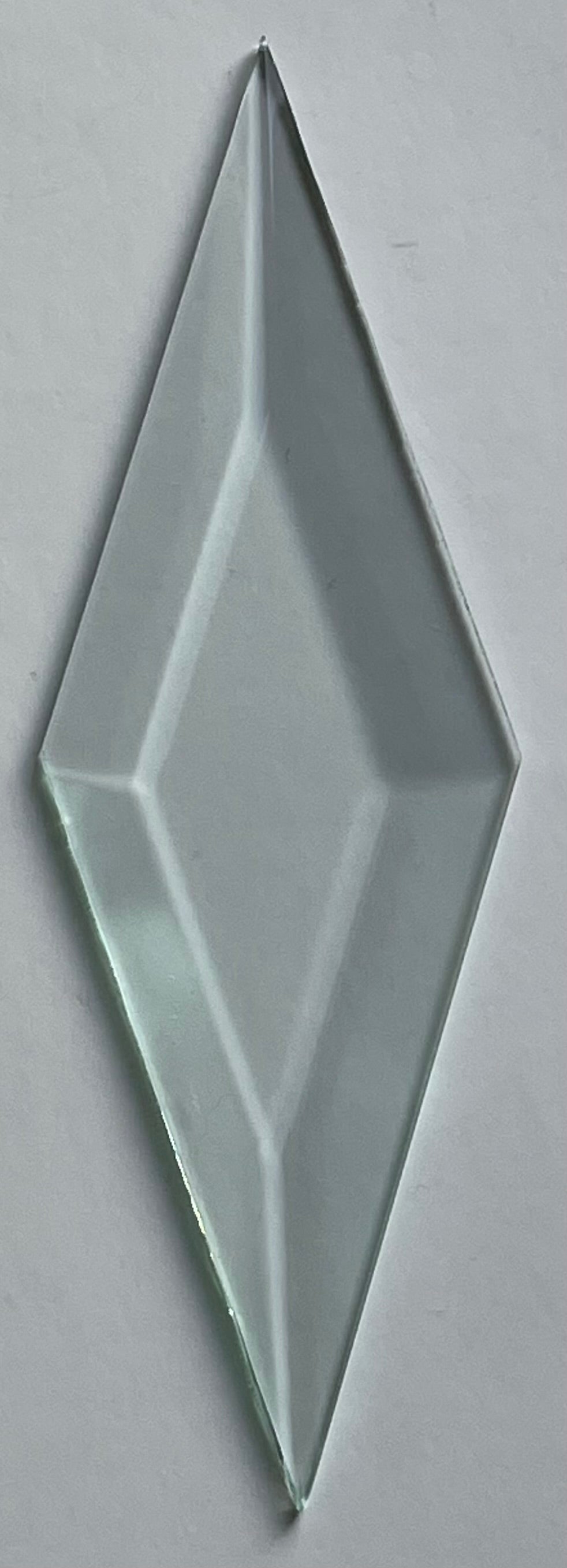 2" x 6" Diamond Clear Glass Bevel