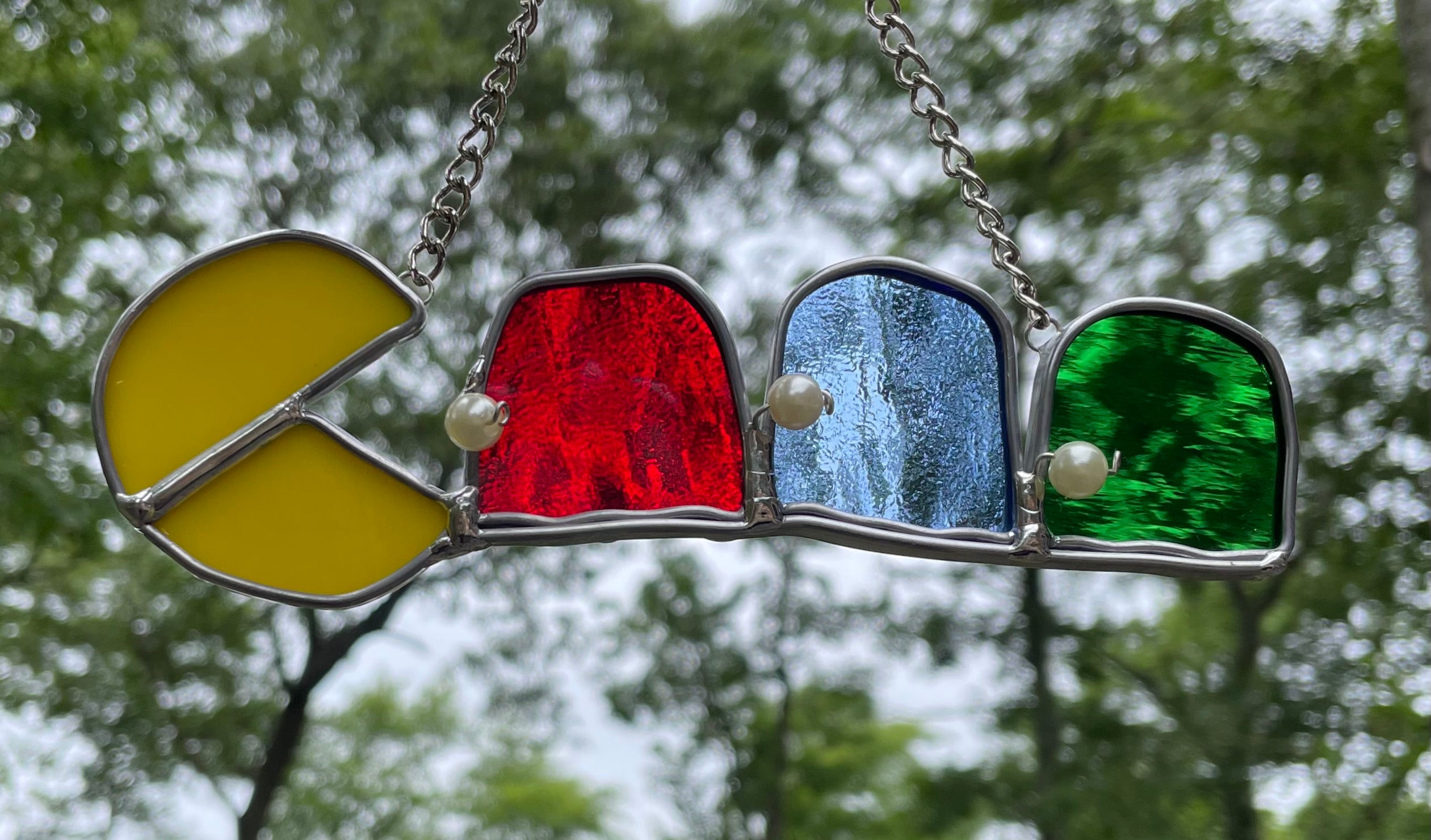 Gen X Collection Pac Man Suncatcher Heaven Glass Art