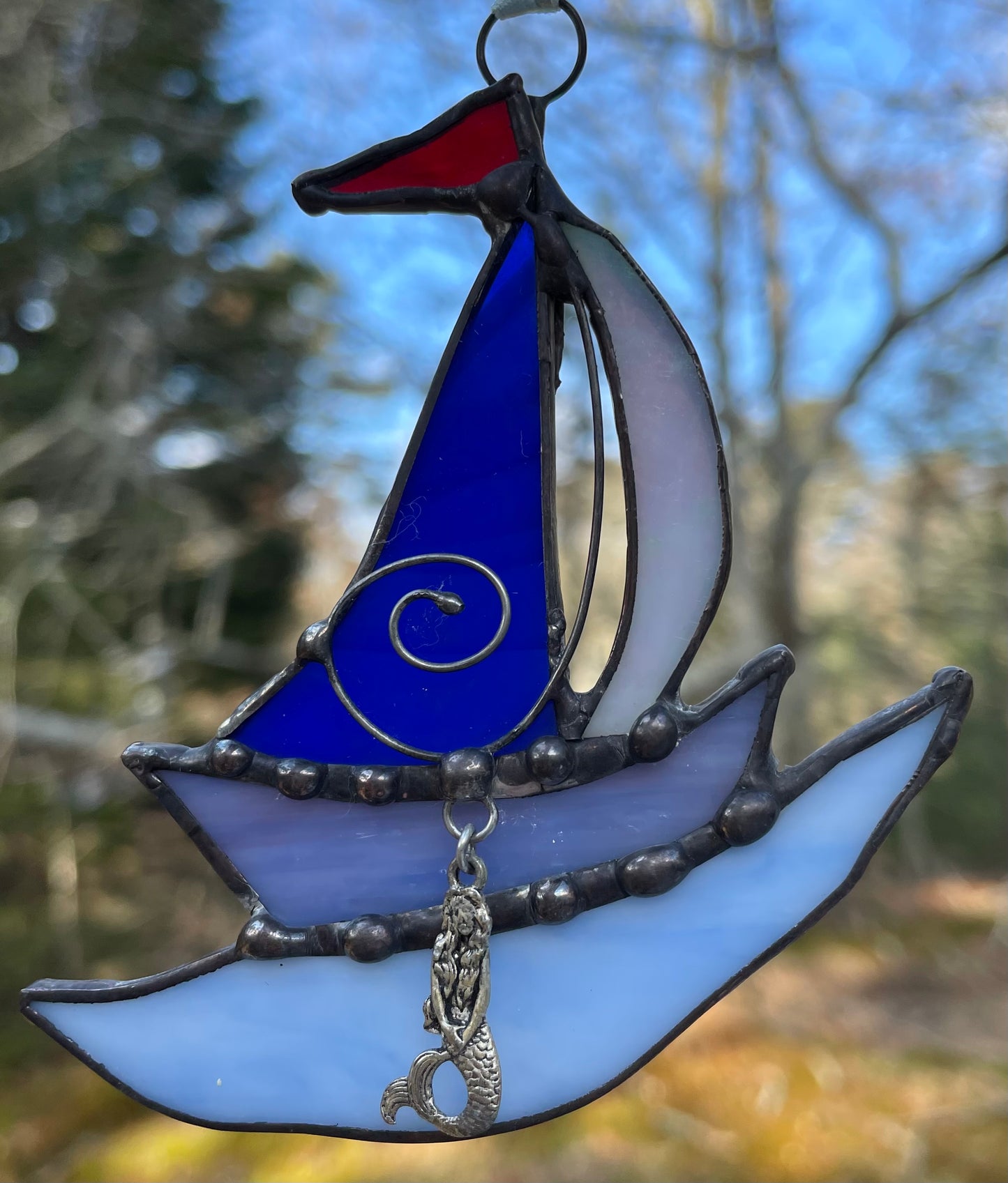 Her Ship Came In - Sailboat & Mermaid Charm