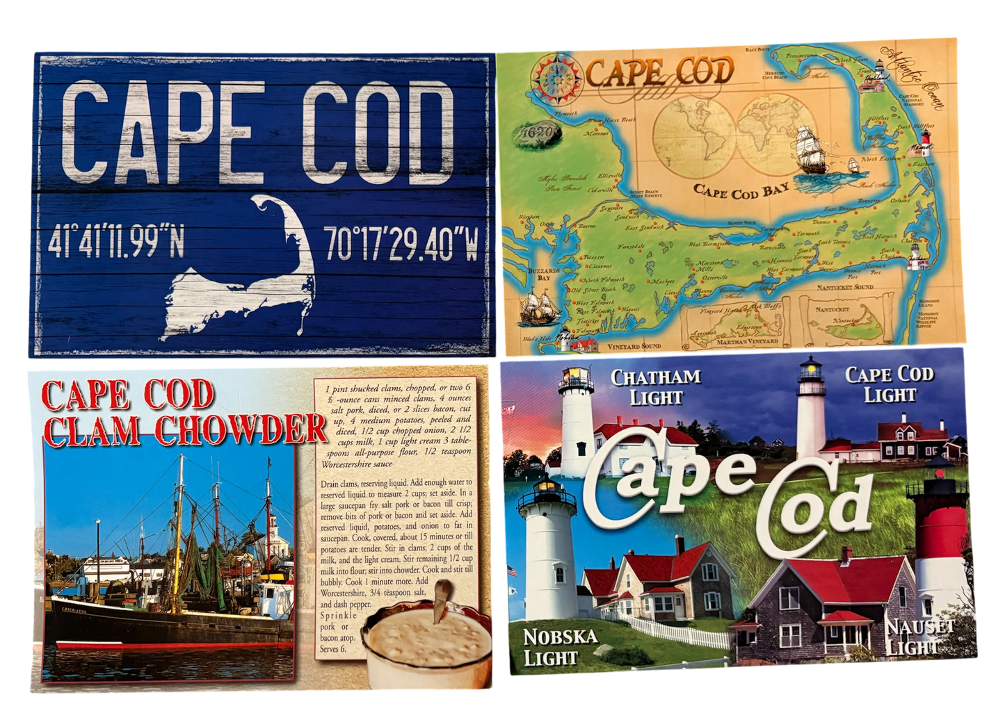 Cape Cod Postcards - Set of 4