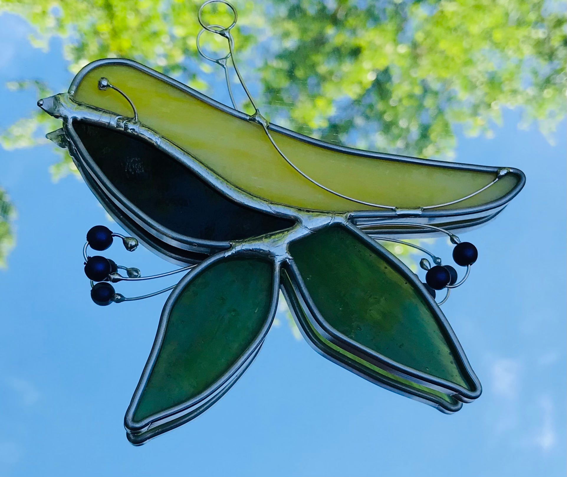 Heart Of Gold Goldfinch Suncatcher Heaven Glass Art