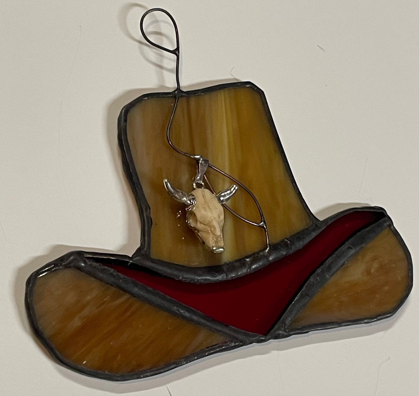 Cowboy Hat Suncatcher Heaven Glass Art