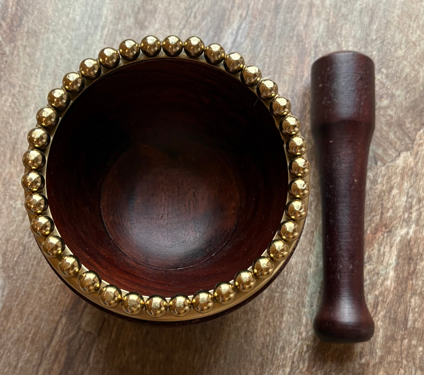 Wooden Mortar & Pestie Spice Grinder