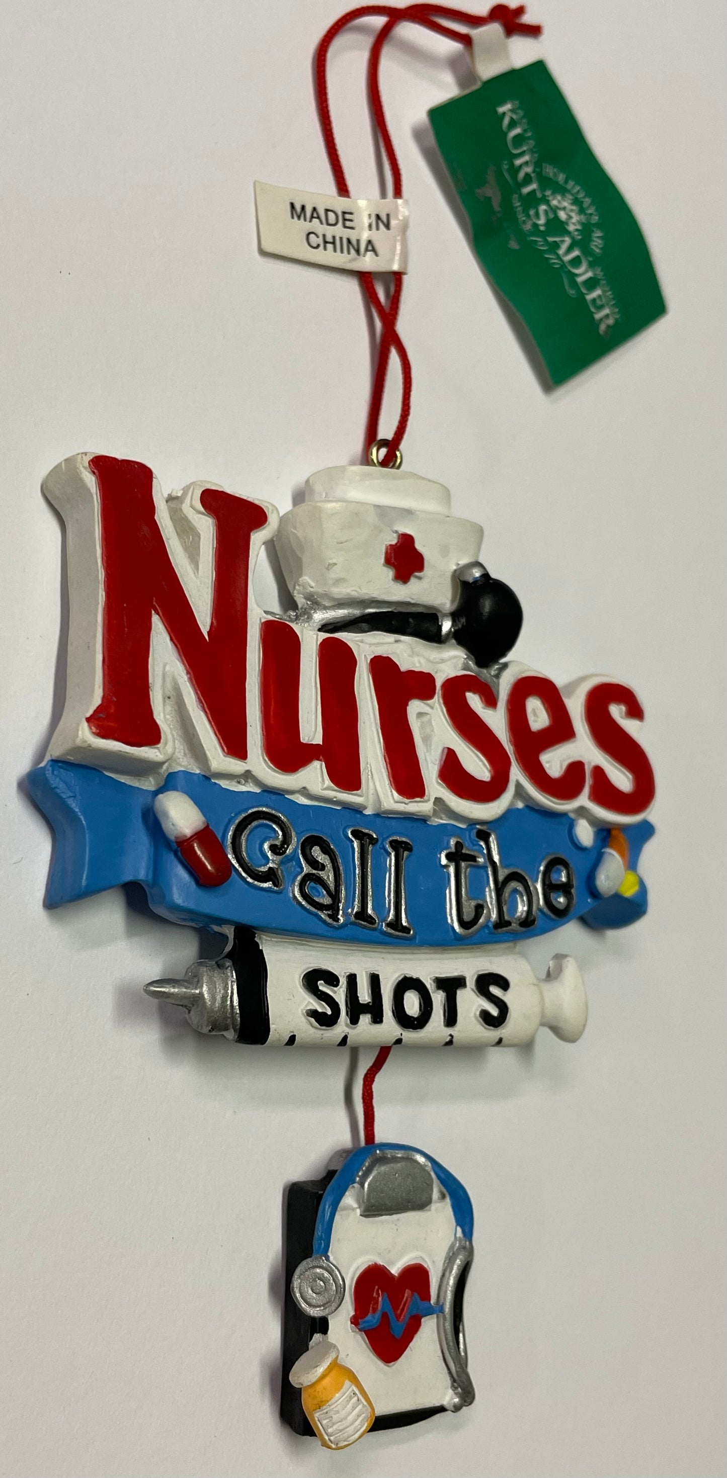 Nurses Call the Shots Christmas Ornament