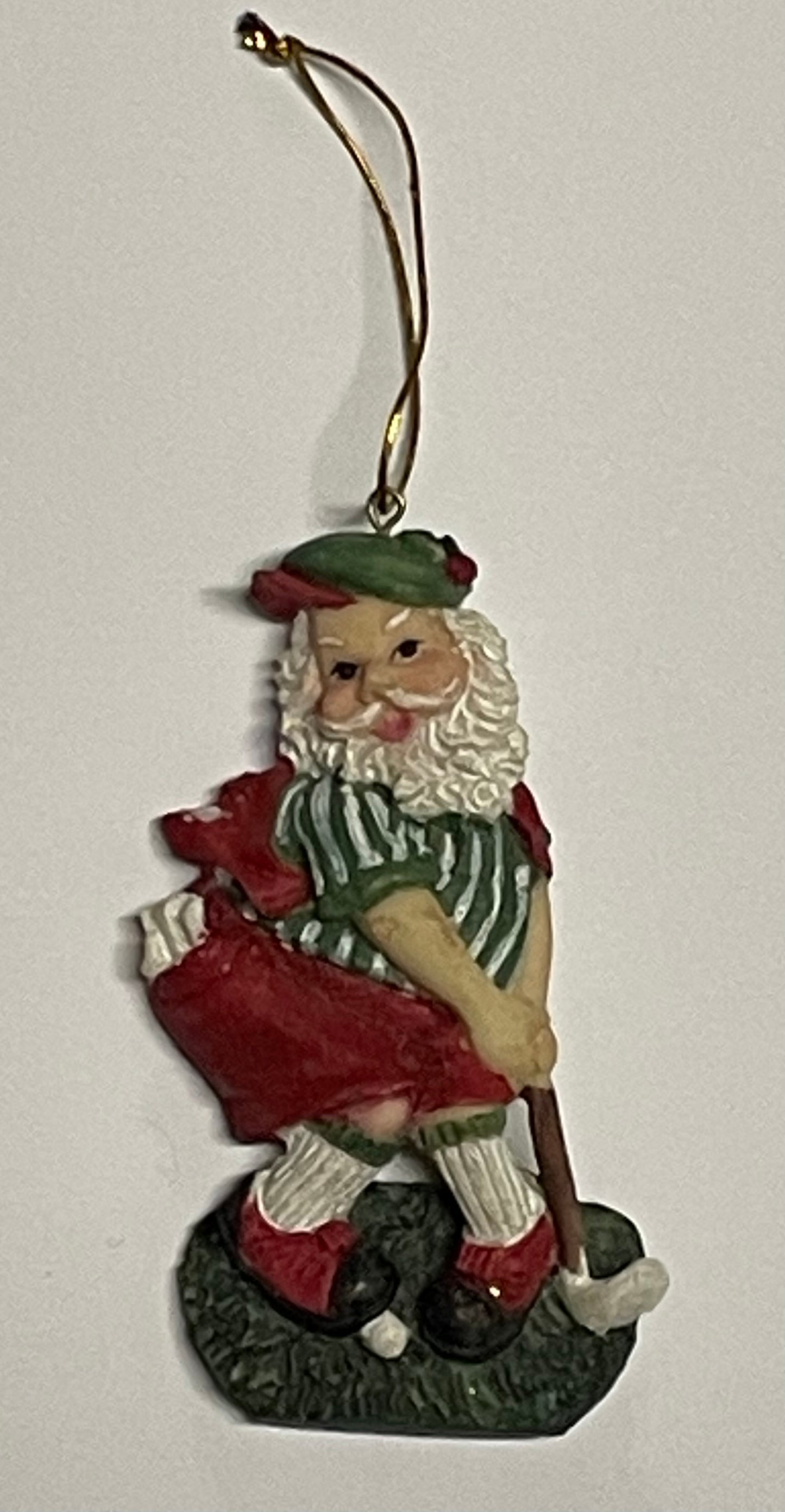 Golfing Santa Christmas Ornament