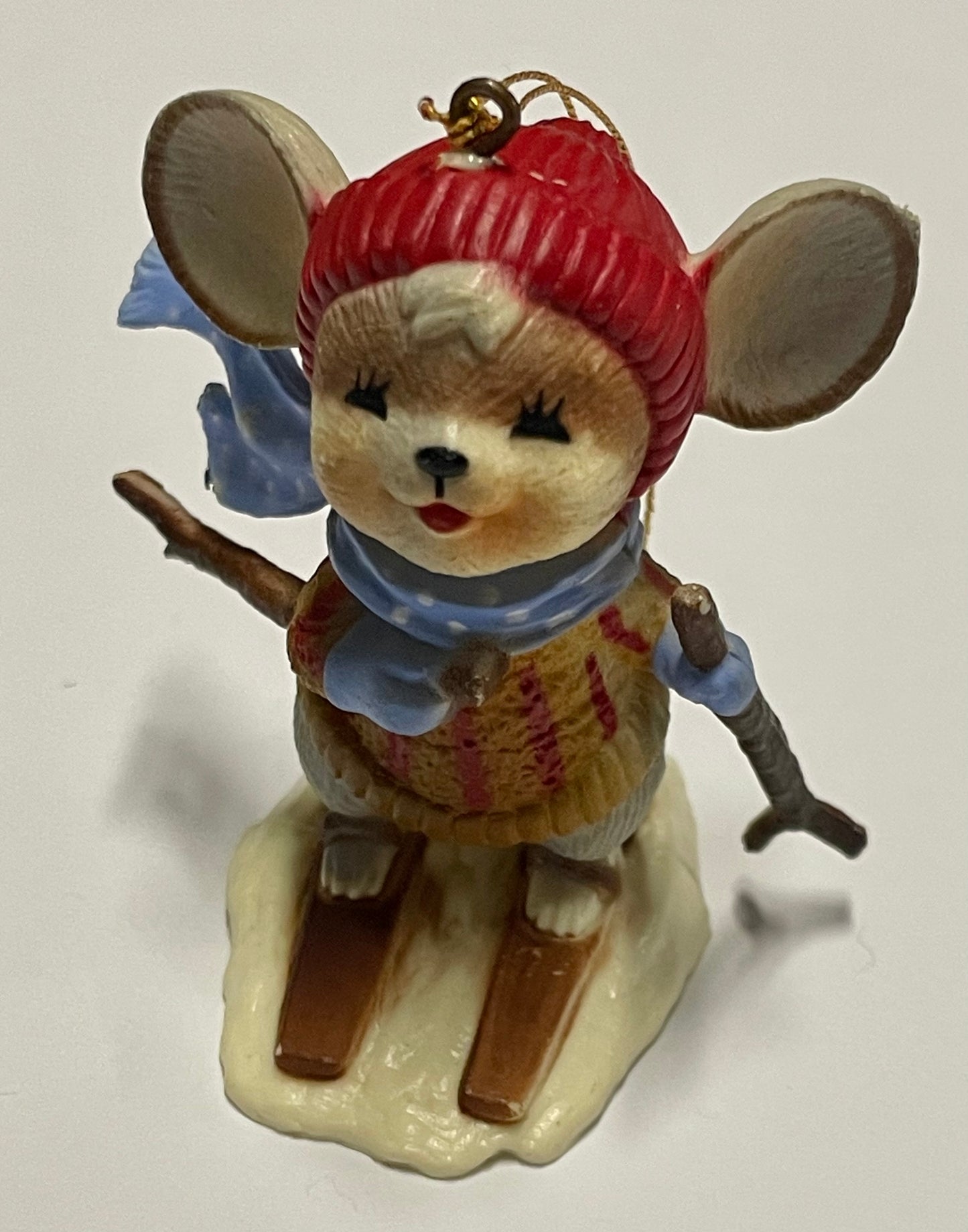 Mouse ready to Ski Christmas Ornament