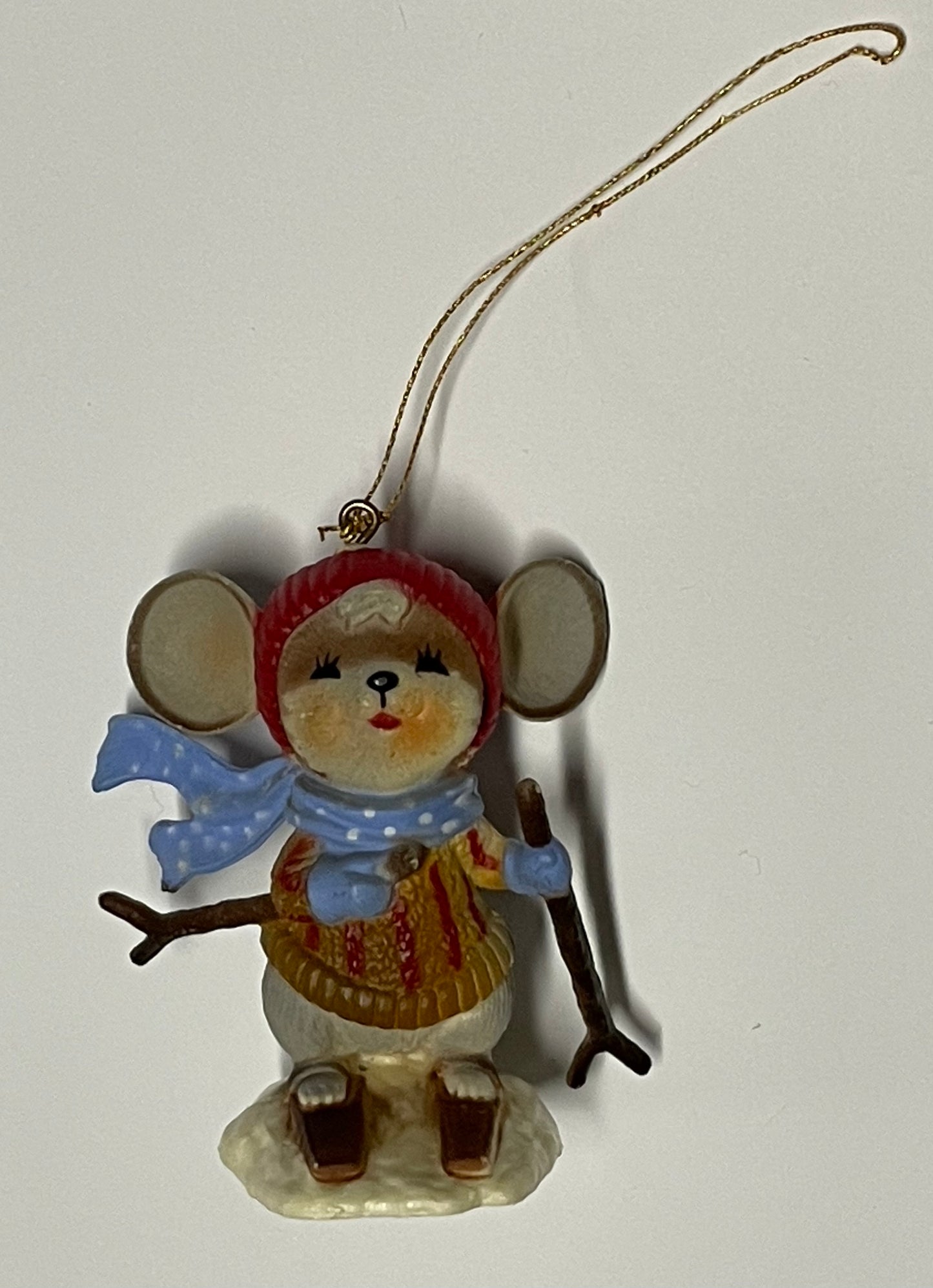 Mouse ready to Ski Christmas Ornament