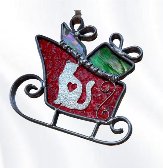 Christmas Sleigh - Cat Charm