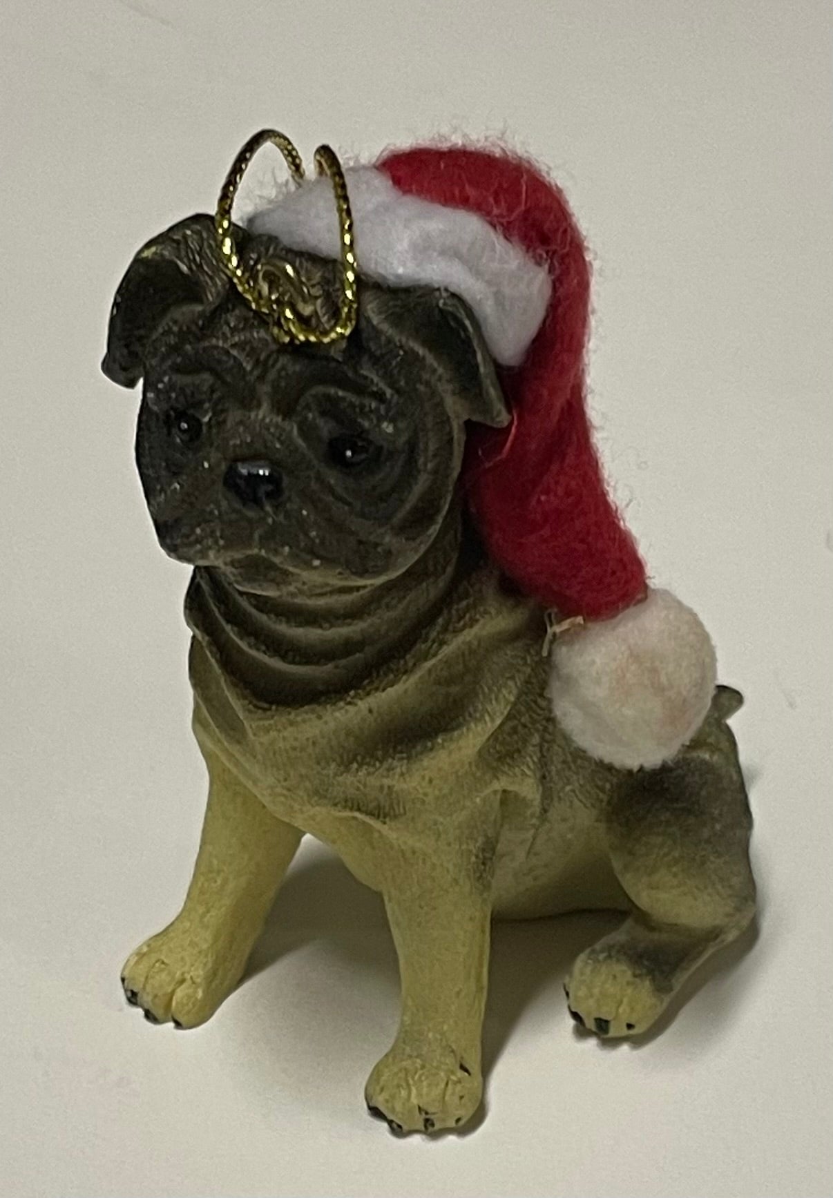 Christmas Pug Ornament - Dog