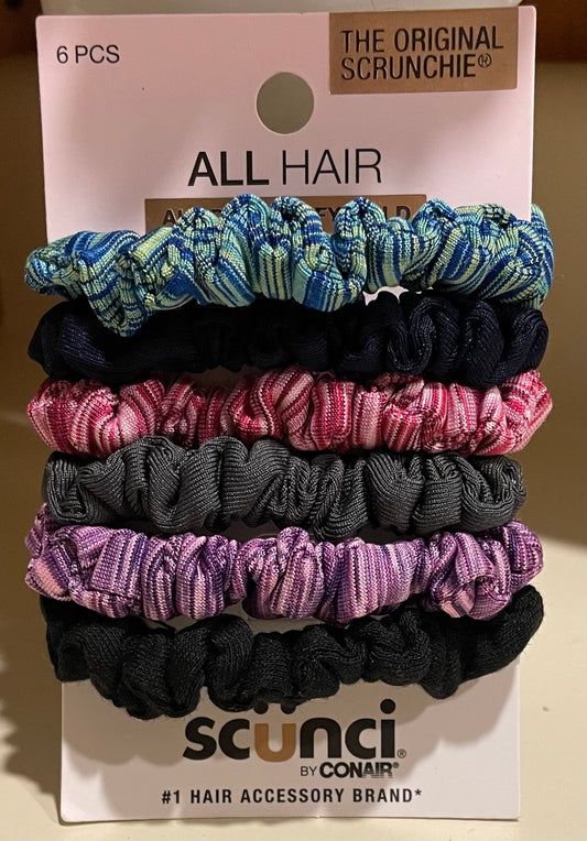 Scrunchie Hair Elastics - 6 count