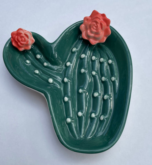 Flowering Cactus Trinket Dish