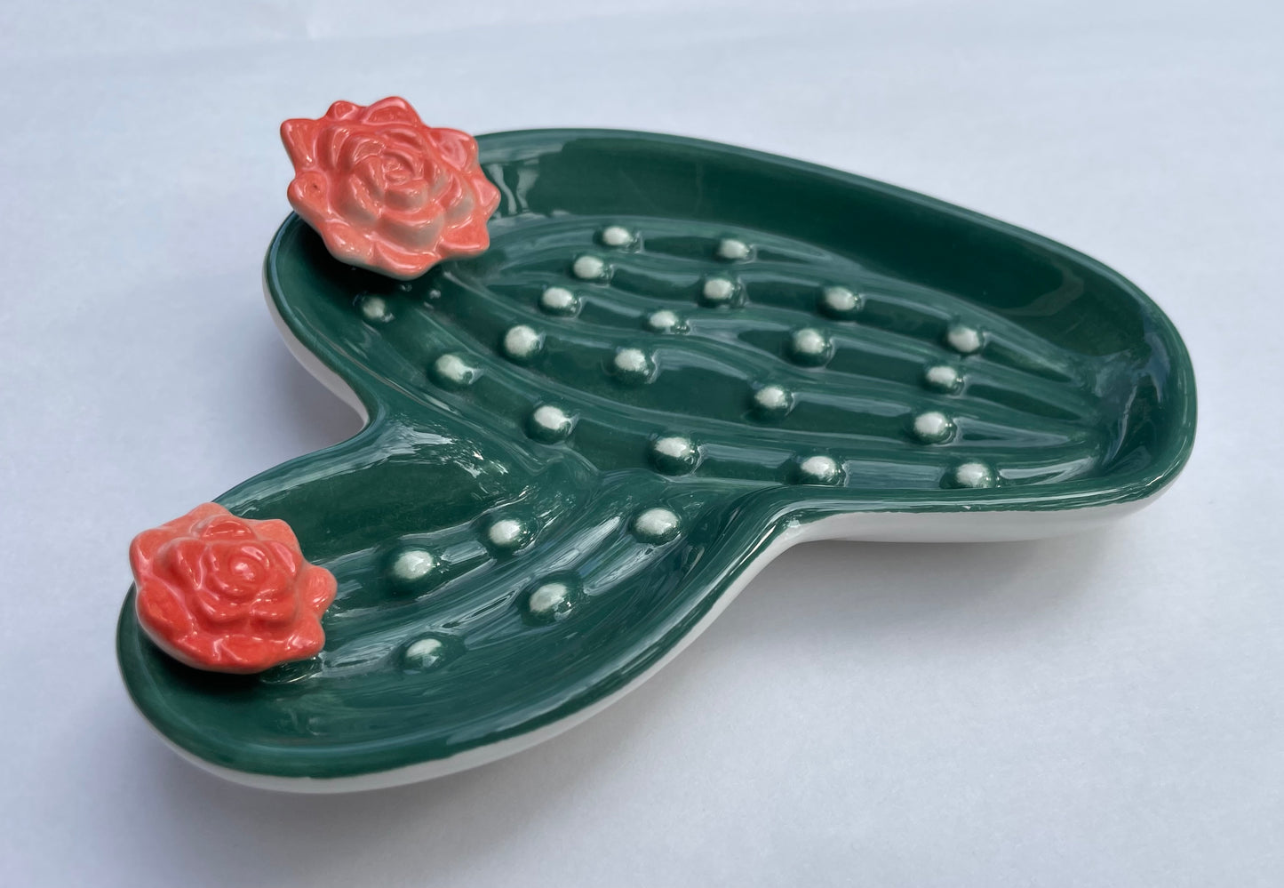 Flowering Cactus Trinket Dish