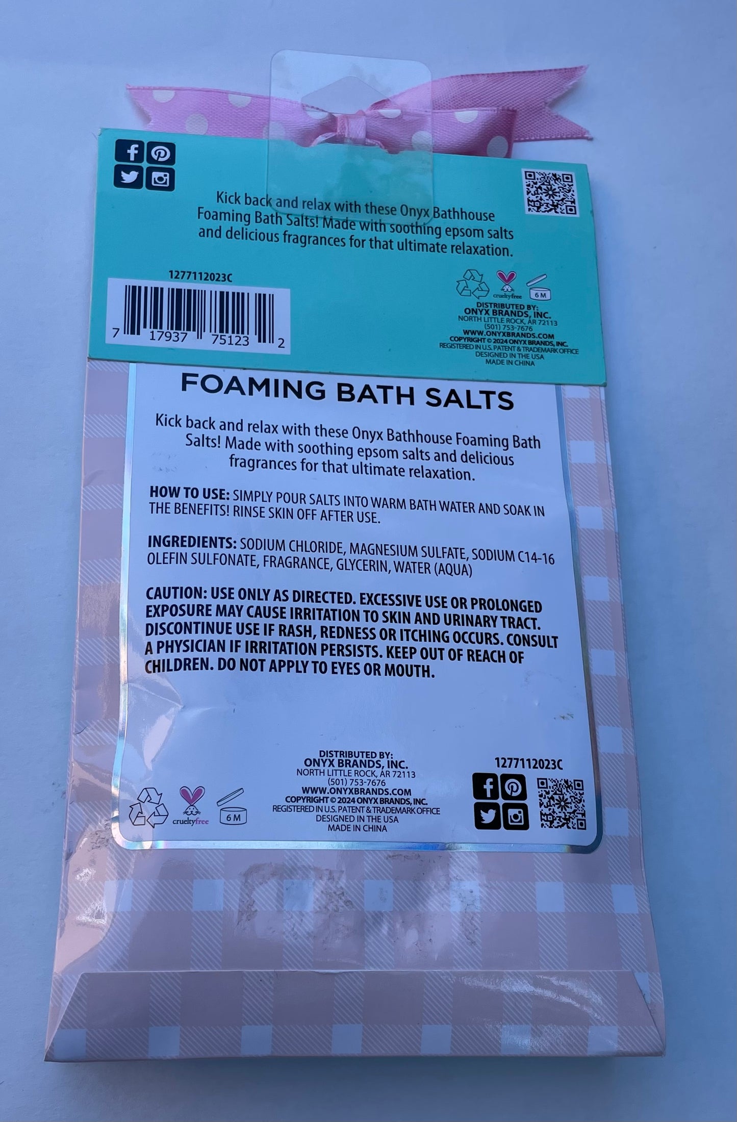 Onyx Foaming Bath Salts - 3 pack