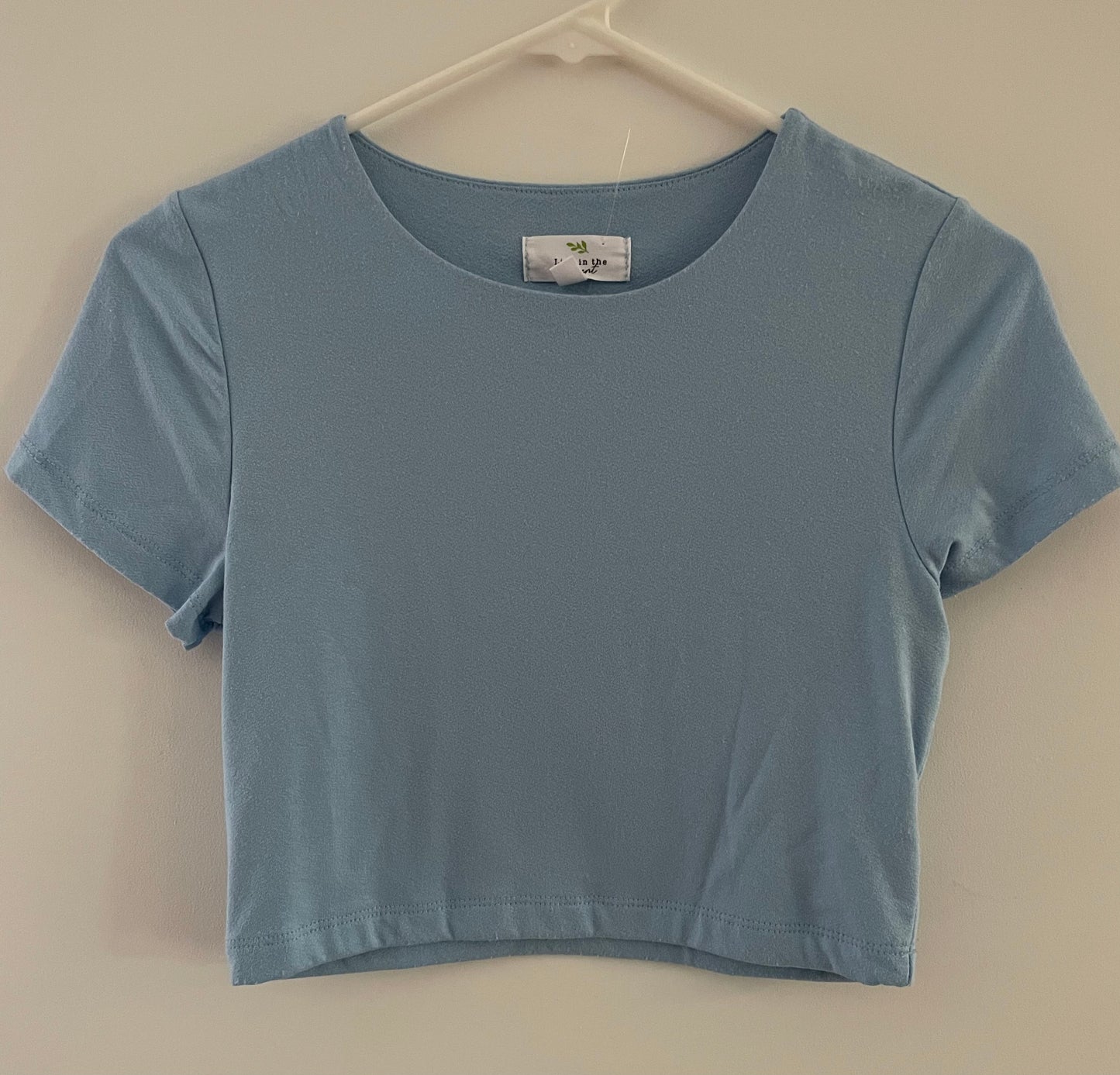 Women's Short Sleeve Blue Top - Medium