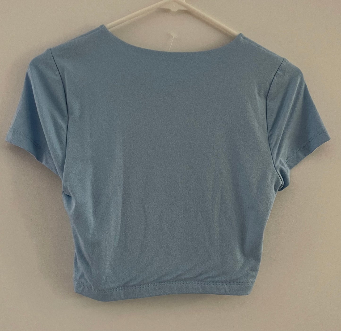 Women's Short Sleeve Blue Top - Medium