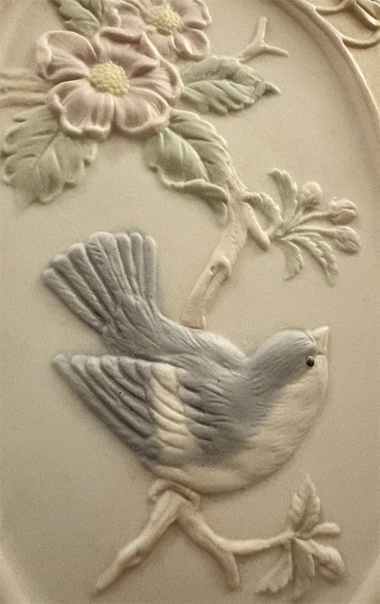 Vintage Bird & Floral Wall Hanging