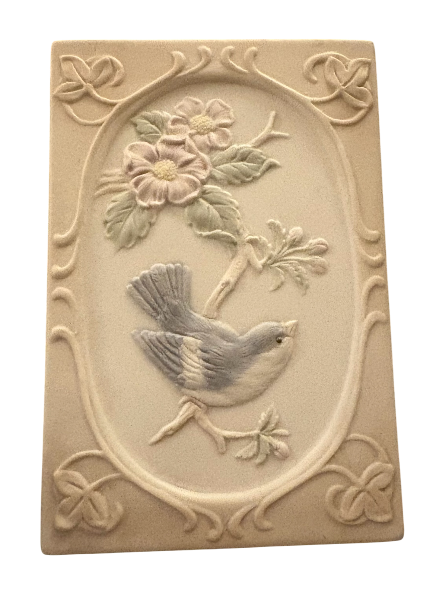 Vintage Bird & Floral Wall Hanging