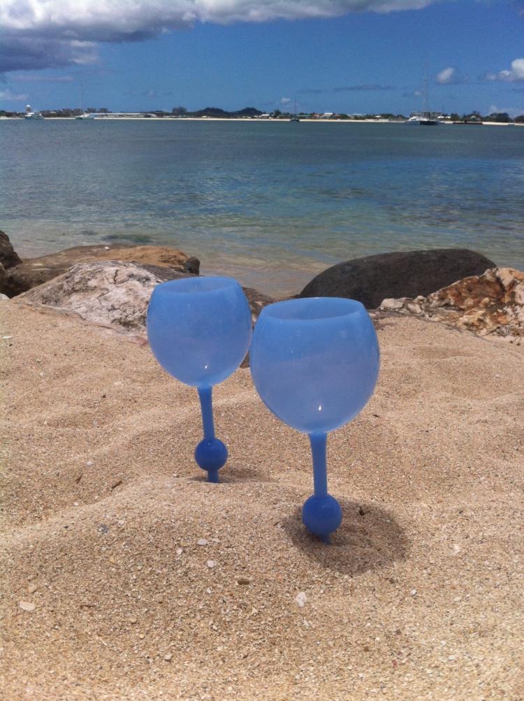 Beach Glass - Set of 2 Baby Blue