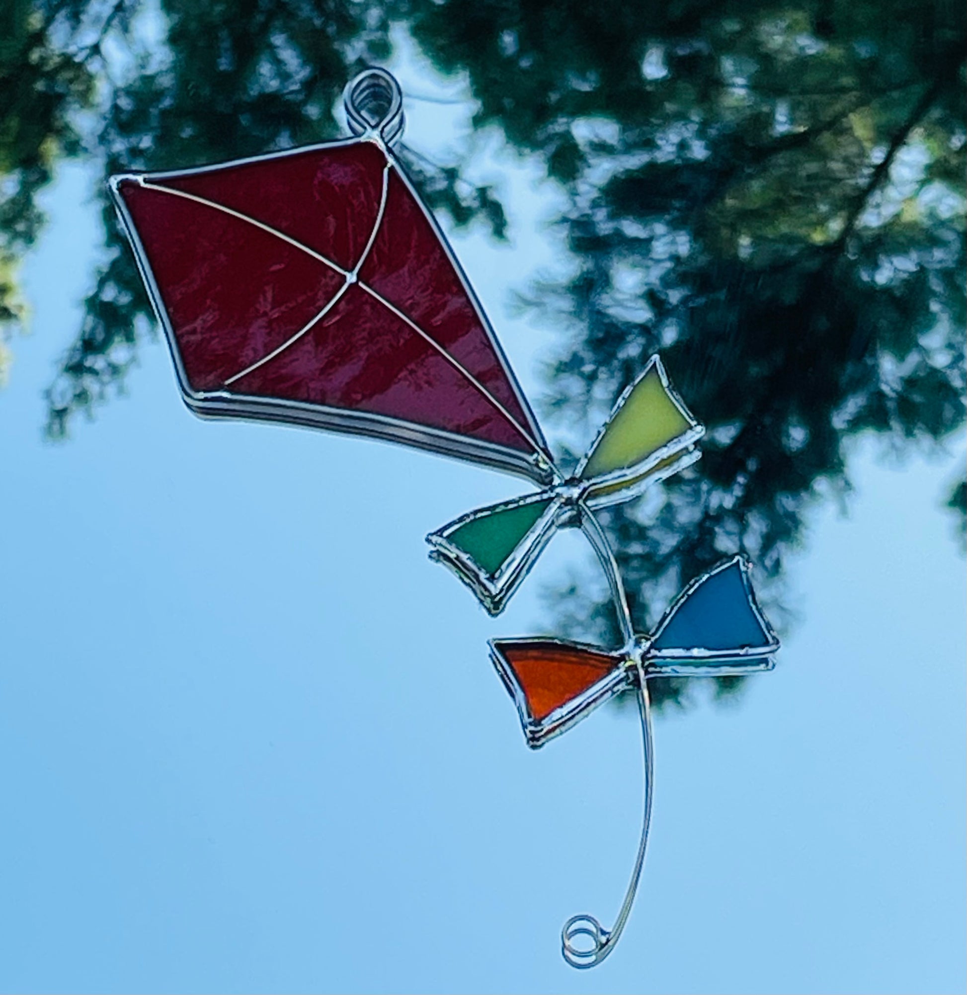 Go Fly a Kite Suncatcher Heaven Glass Art